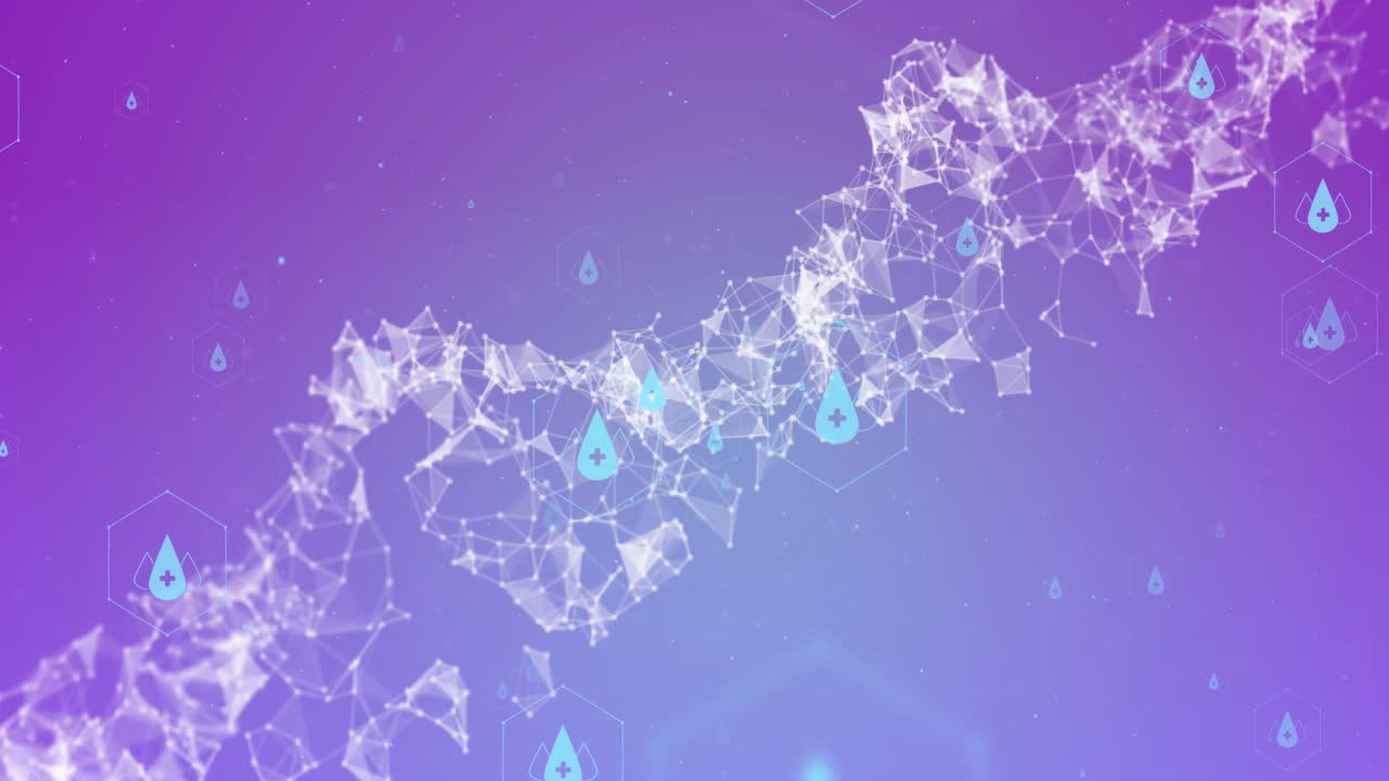 데이터 처리에 대한 dna 가닥의 애니메이션