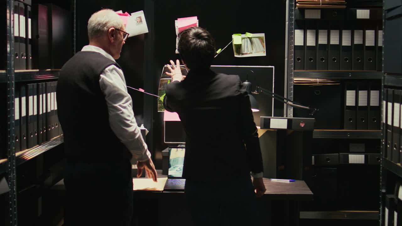 Detectives working in an office