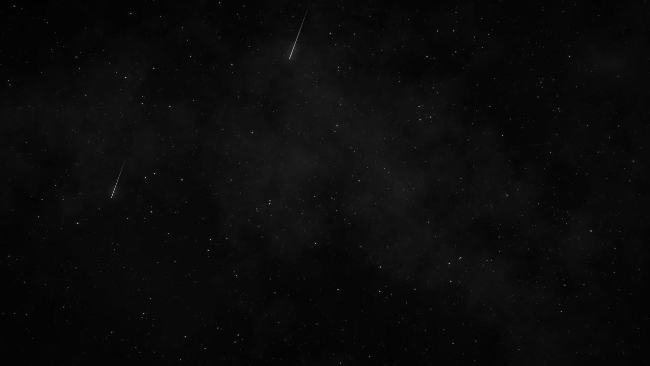 el cielo nocturno con meteoritos