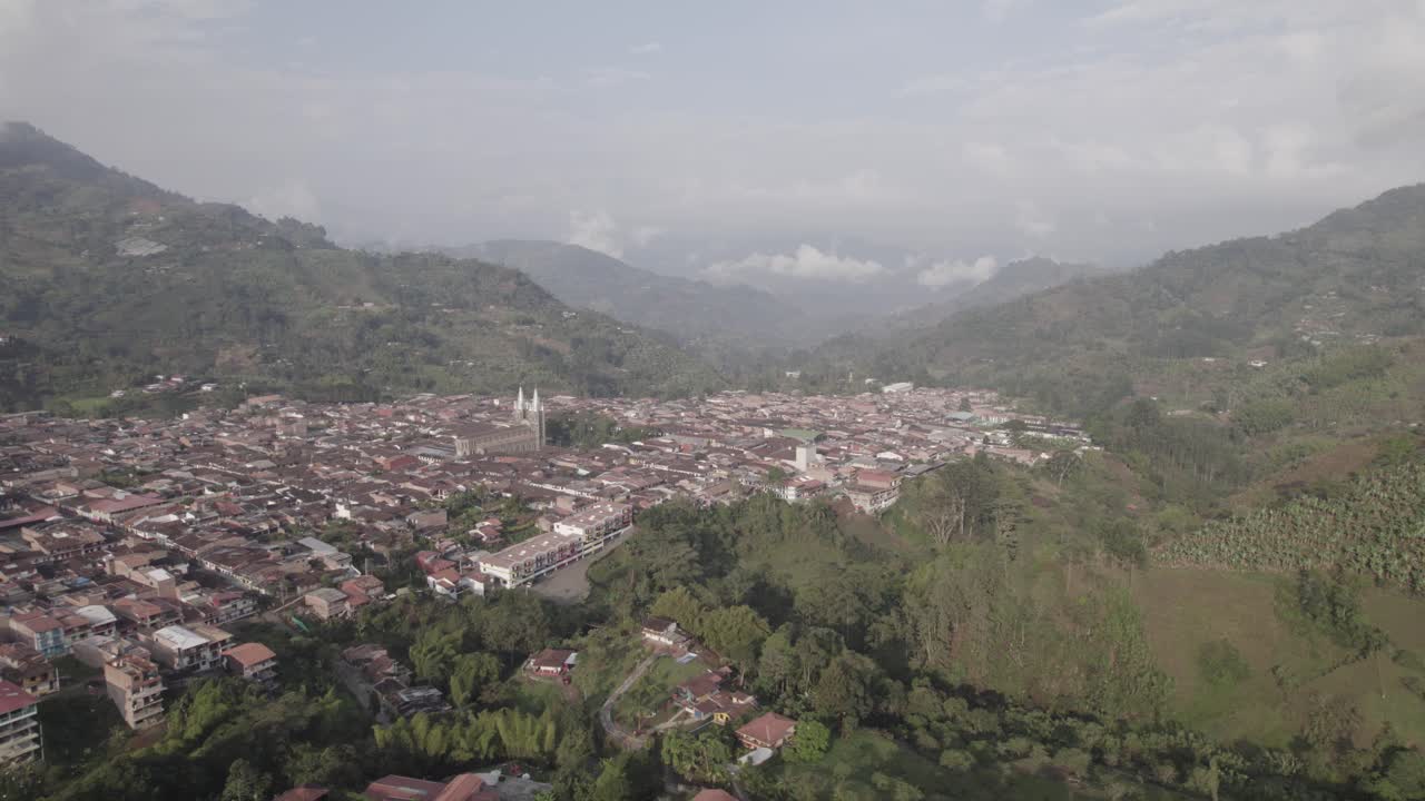 Jardín Patrimonial Town, Aerial Overview of Colombia’s Historic Colonial Gem
