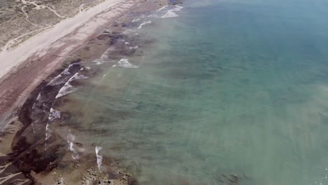 vista aérea de la costa del océano atlántico