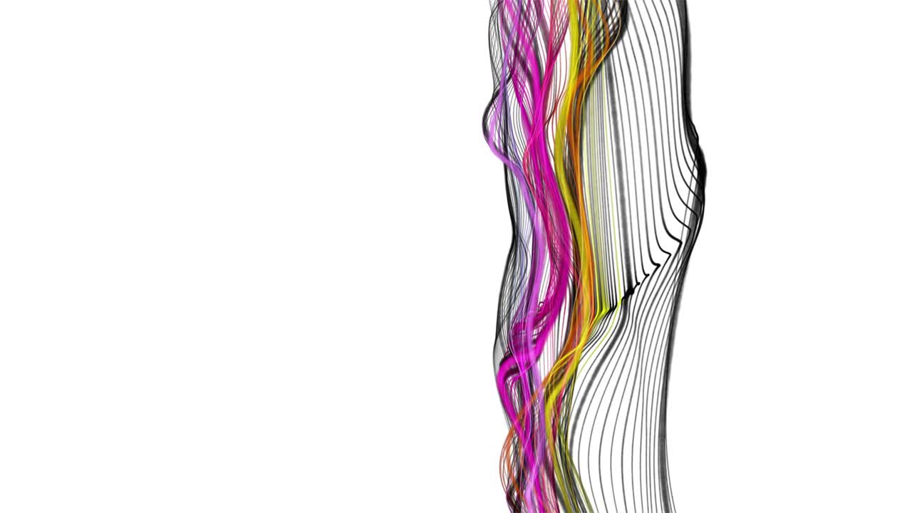 Animazione fantastica con oggetto onda di particelle al rallentatore, loop 4K 4096x2304