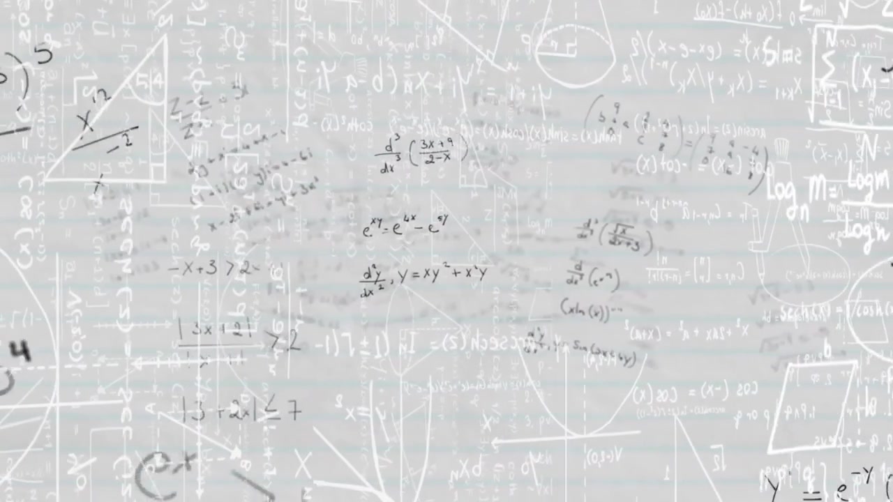 On play chalkboard equations fading leftward while new formulas emerging visualizing evolving math