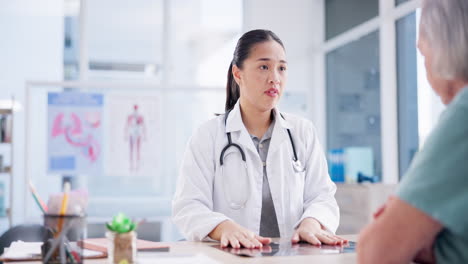 Medical,-discussion-and-doctor-with-senior-patient