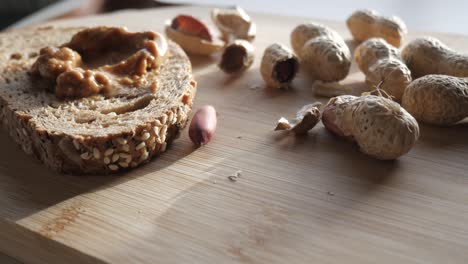 peanut butter sandwich on whole wheat bread