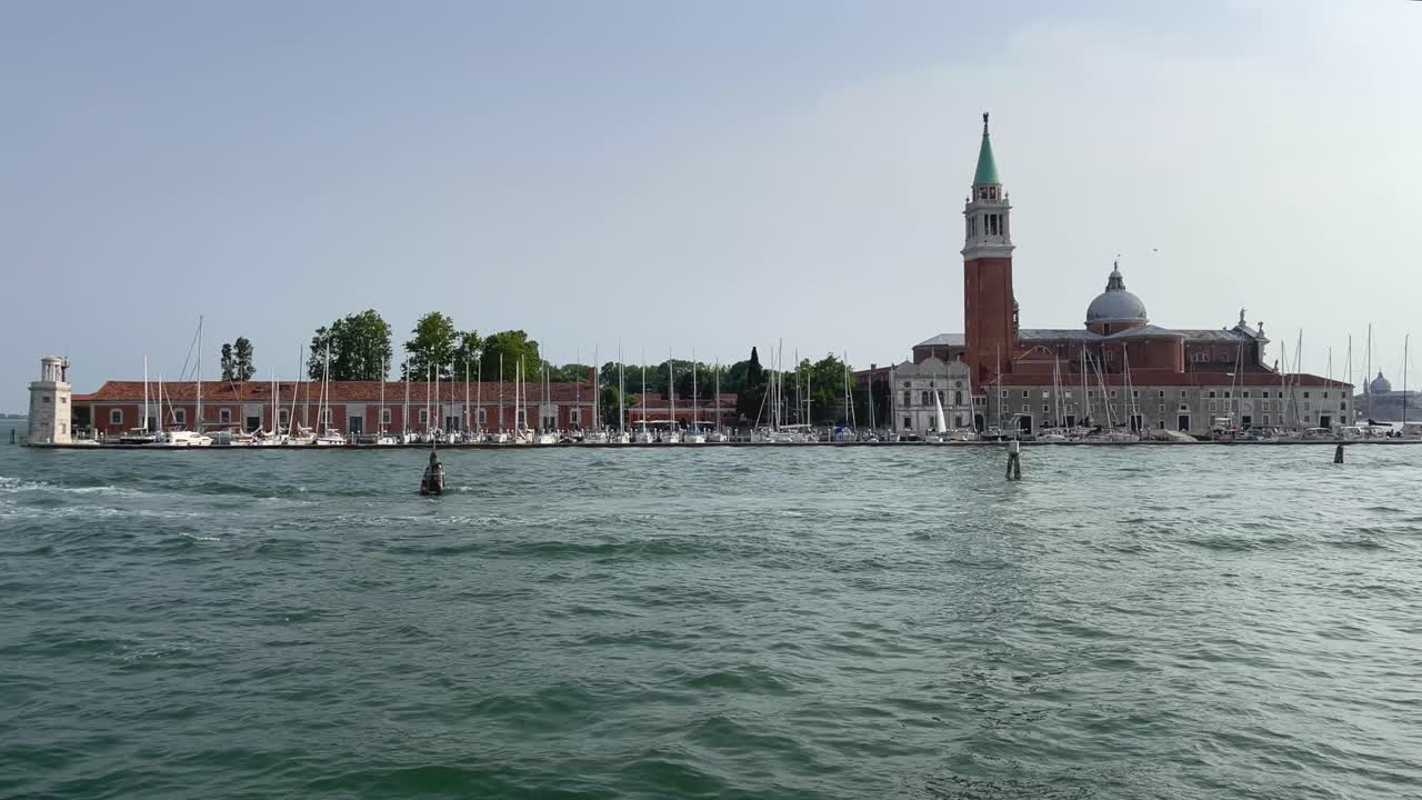 Wide View of Piazza San Marco From a Boat On Water in Venice, Italy
