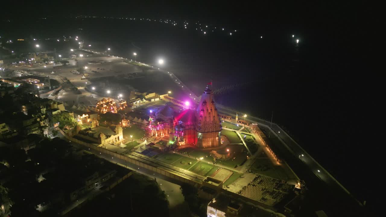 12 Jyotirlingas in India, Temples of Lord Shiva, indian temple architecture, Somnath Temple Aerial view