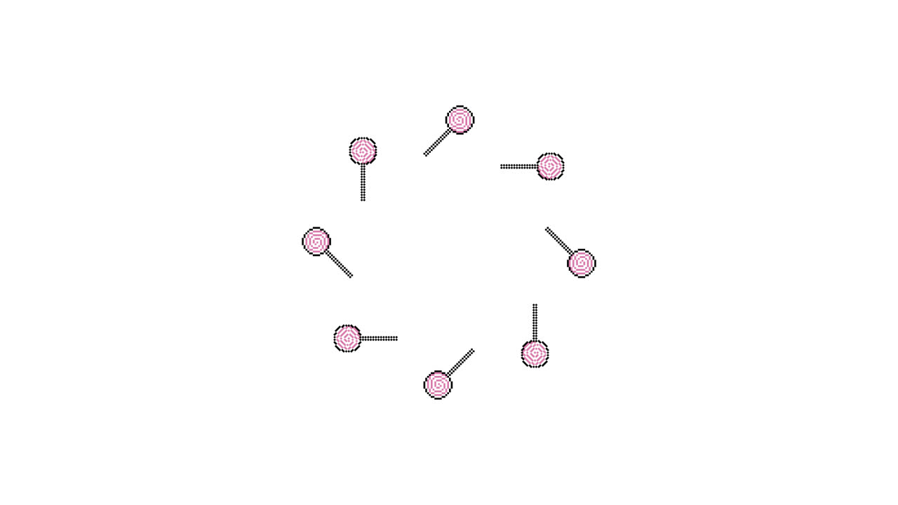 Pixel Art Lolipop Spinning Animated Overlay Transparent 30fps (1)