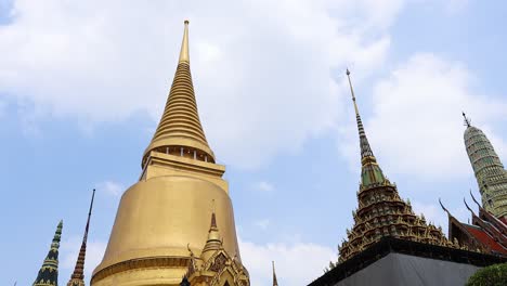 tourists explore bangkok's iconic pagoda and temple