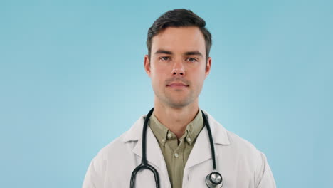 paz, señal y cara de médico con apoyo