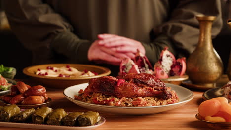 serving a delicious middle eastern meal