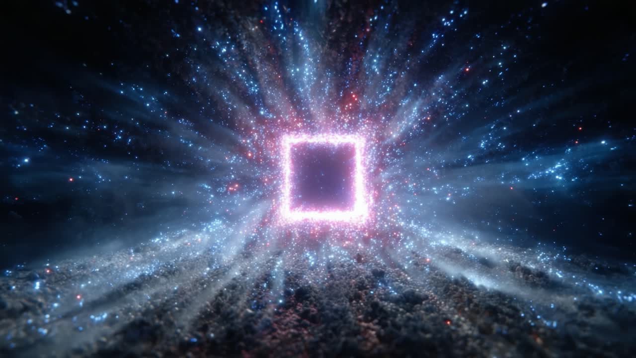 A Cosmic Portal Illuminated by a Glimmering Array of Stars and Particles, Creating an Awe-Inspiring Scene in a Celestial Environment that Captivates the Imagination