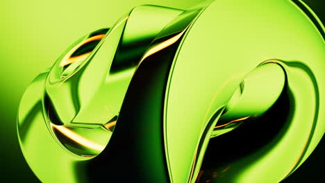 abstract green gradient glass background with smooth transitions of color, 3d rendering.