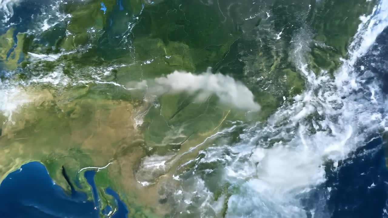 우주 에서 지구 를 바라보는 놀라운 공중 풍경