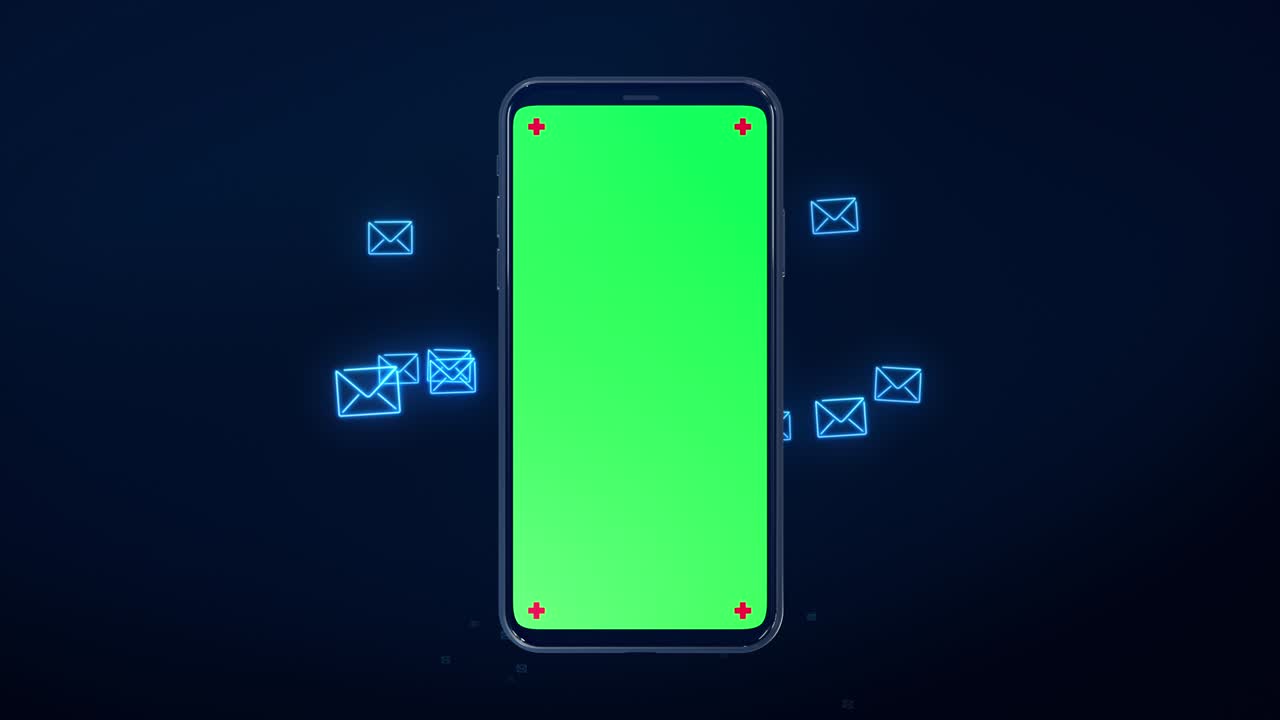 pantalla verde del teléfono encendiendo la red social como icono