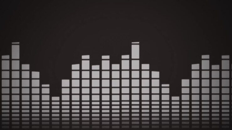 Animation of multiple grey statistics recording and digital data processing on grey background