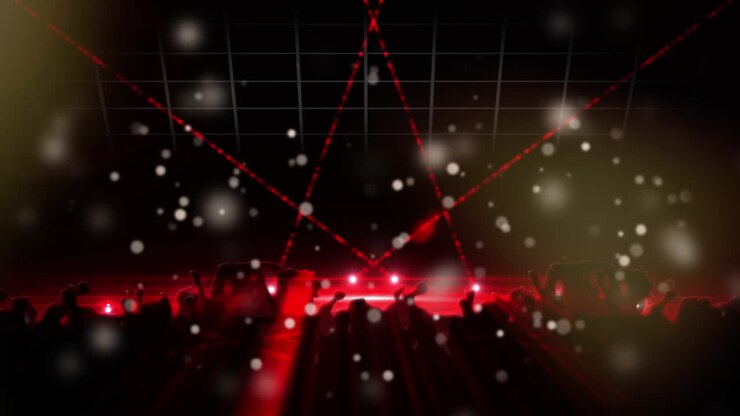 Animation of network of connections with statistics over spots of light