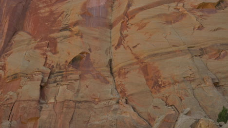 Towering-Sandstone-Canyons-On-A-Sunny-Day-At-Capitol-Reef-National-Park,-South-Central-Utah,-United-States