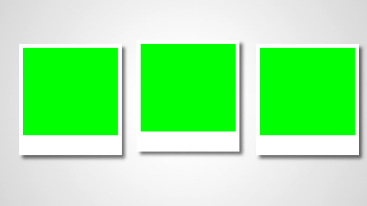 marcos de polaroids con pantalla verde para su foto