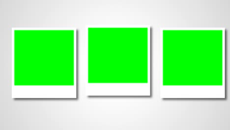 marcos de polaroids con pantalla verde para su foto