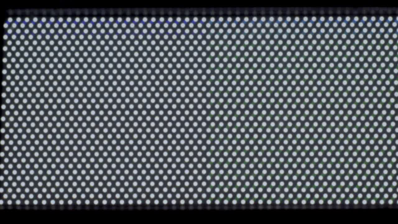 Close Up of RGB LED Light Panel Bulbs Flashing