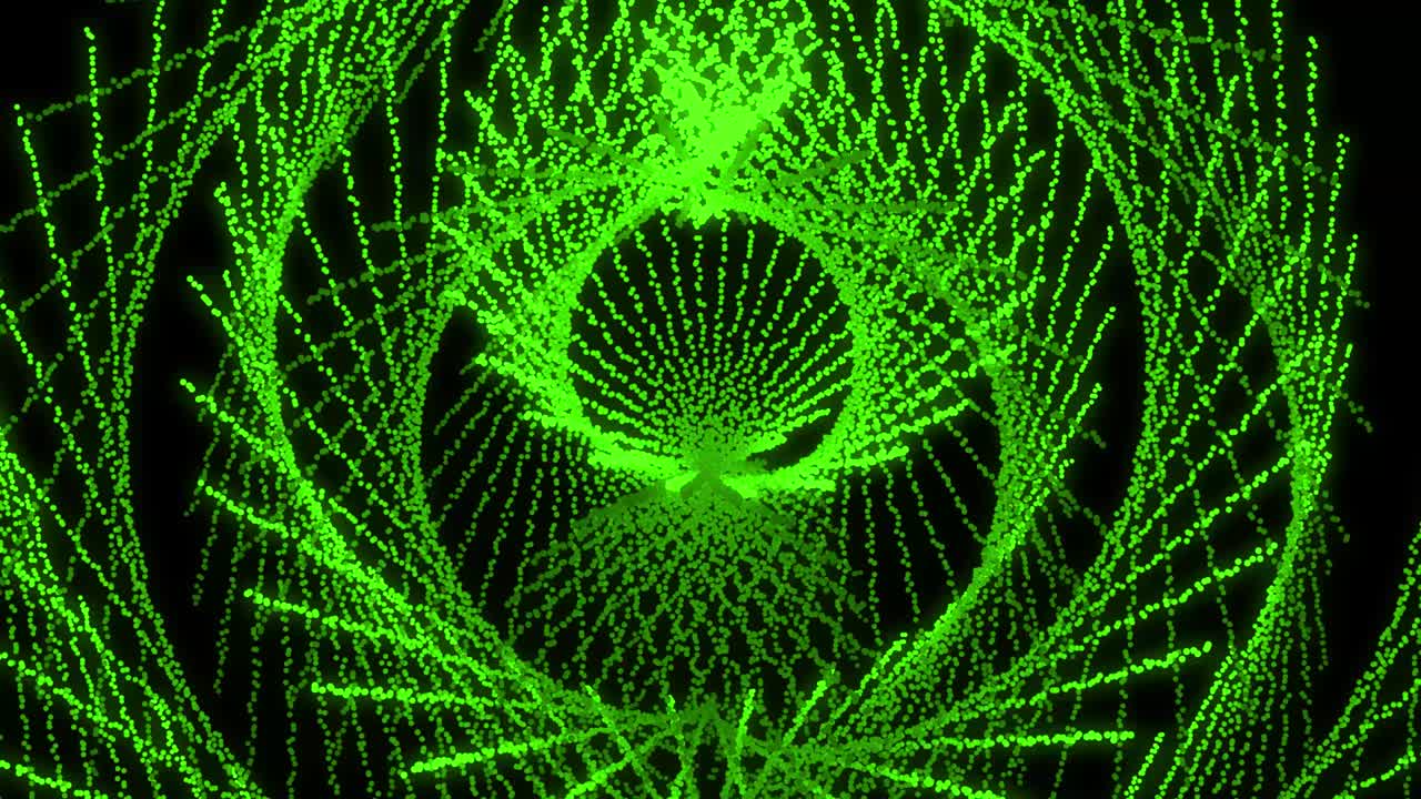 Green color Dot Shape Pattern animation motion graphics