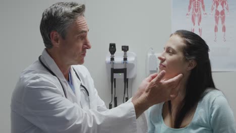 medical professional examining patient