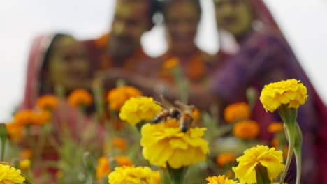 multi ethnic people celebrating the festival of colors holi in india