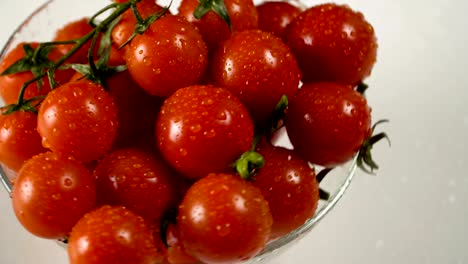 tomatoes in a glass bowl