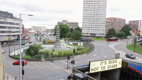 centro de la ciudad de birmingham rotonda cruce de espagueti reino unido