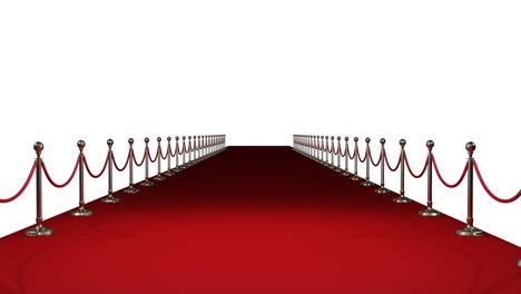 long red carpet against white background