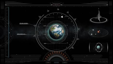 pantalla de aproximación a la tierra de la nave espacial