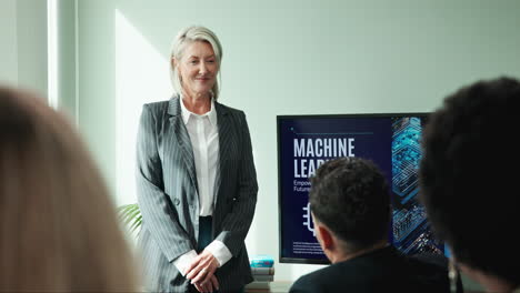 business presentation on machine learning and artificial intelligence