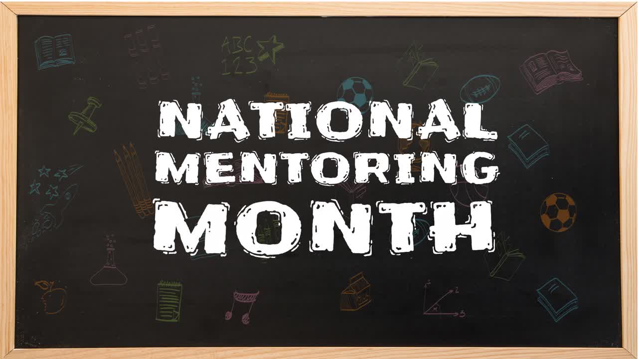 국가 멘토링 달 텍스트의 애니메이션