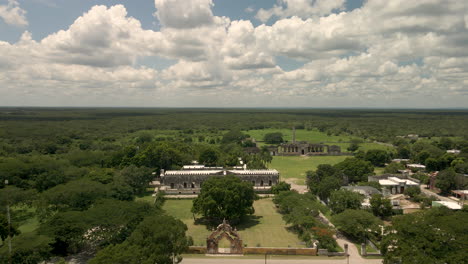 entrance of hacienda yaxcopoil in yucatan mexico