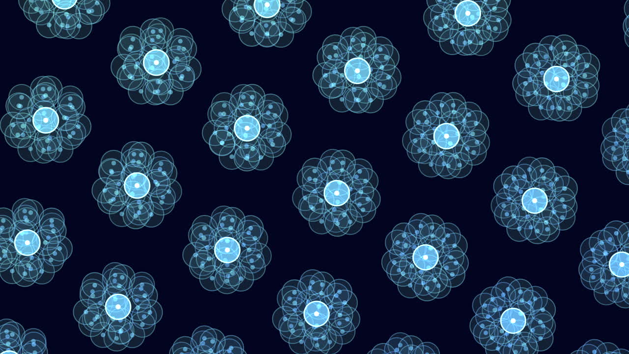 Blue circle pattern on a black background versatile digital design element