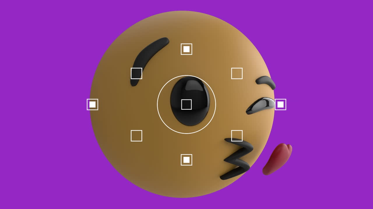 animación del icono de emoji de beso sobre el buscador de vista de pantalla