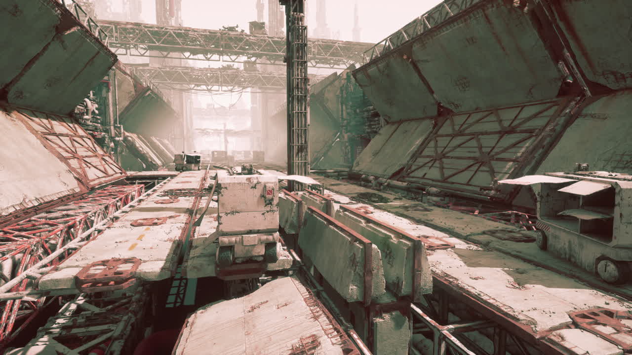 ruinas de una ciudad futurista abandonada