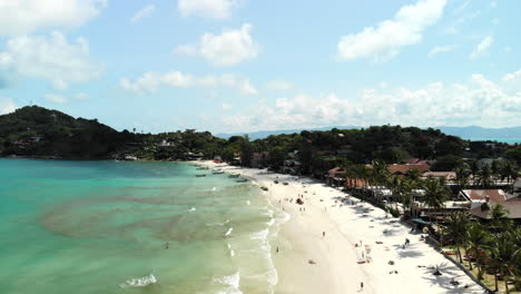 Drone-Disparó-Sobre-La-Playa-De-Luna-Llena-En-Tailandia