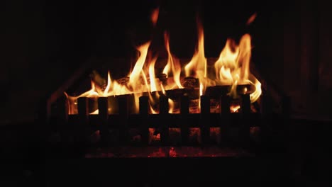 Fire-burning-in-a-fireplace