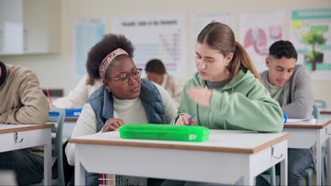 students working together in a classroom