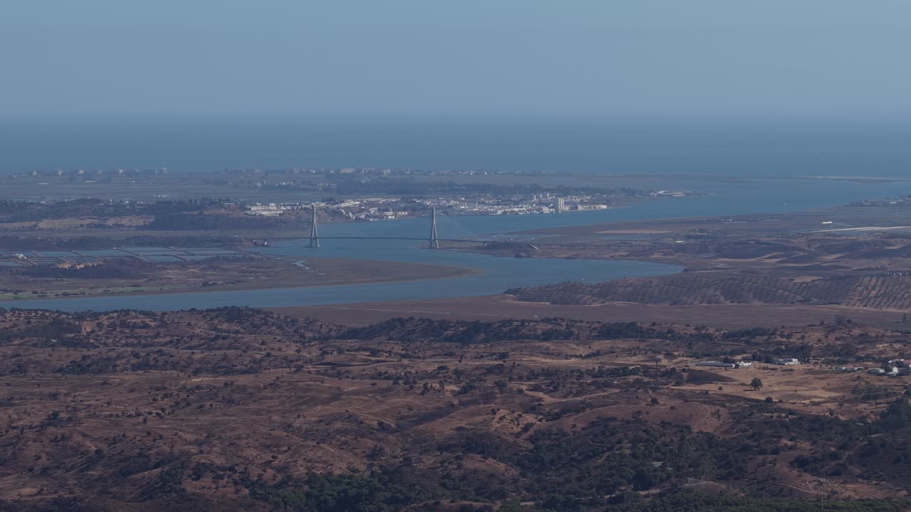 Guadiana river on the border betwen Portugal and Spain