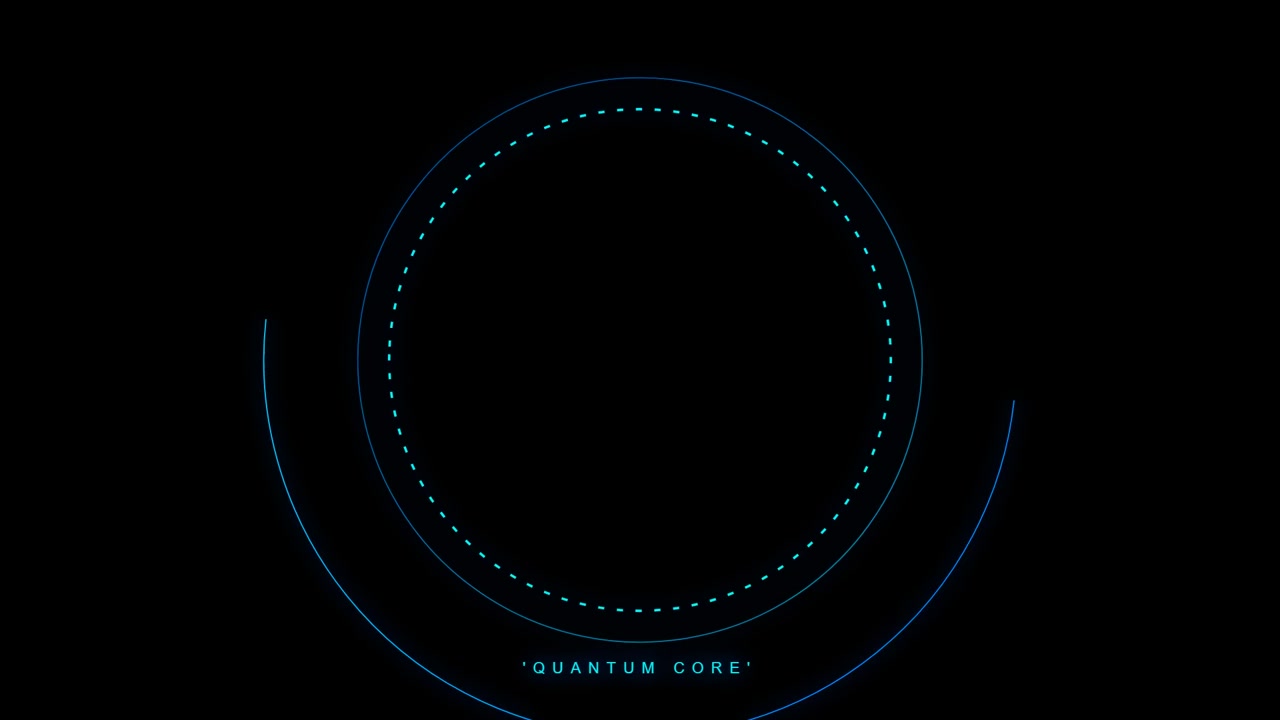 Futuristic Quantum Core Circular HUD Interface Animation