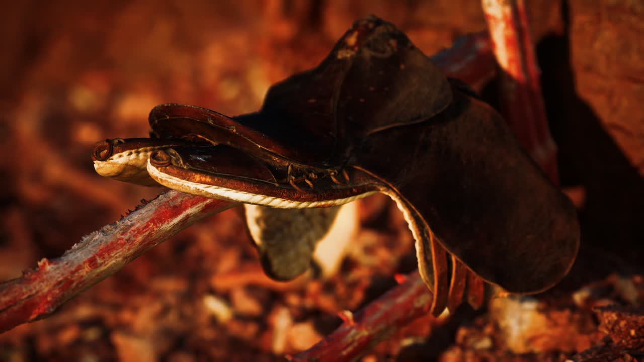 silla de montar y rocas rojas en el valle del monumento