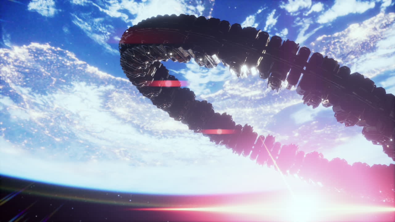 지구 근처의 외계인 모체선 nasa에 의해 제공 된 요소