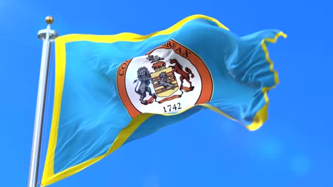 flag of fairfax county, state of virginia, in united states - loop