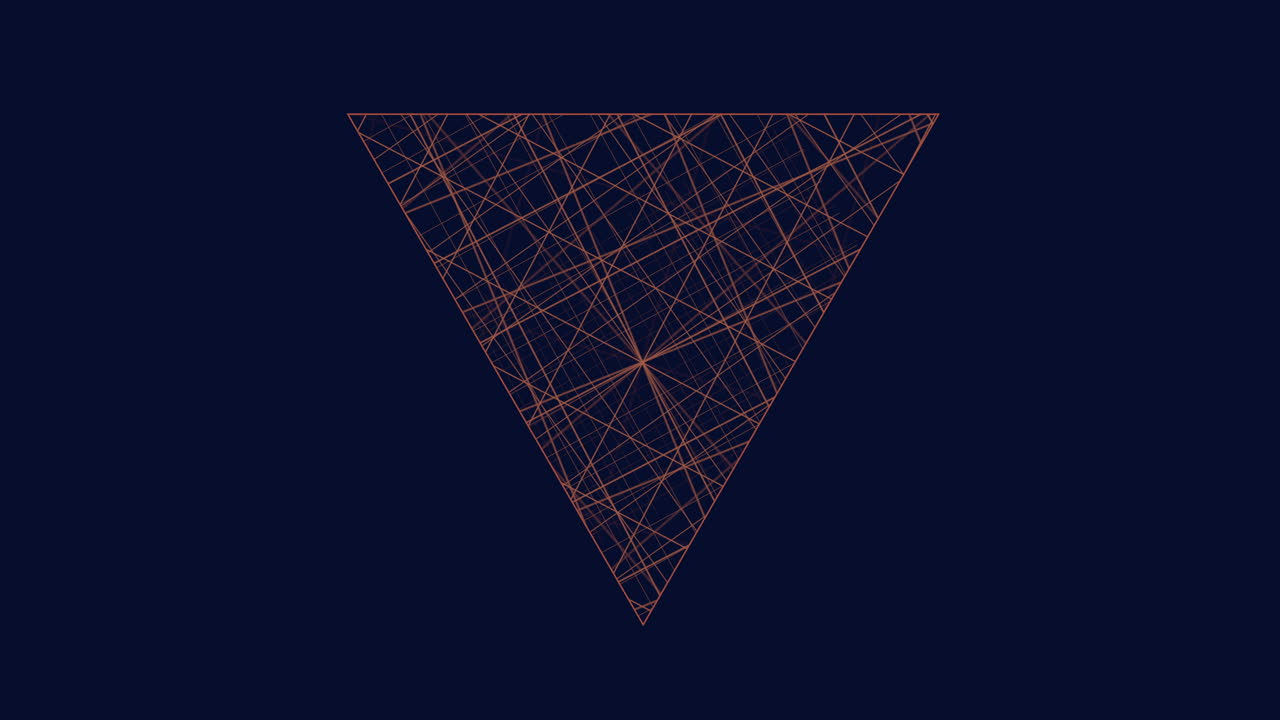 동적 삼각형 패턴으로 수렴하고 분리되는 선이 있습니다.