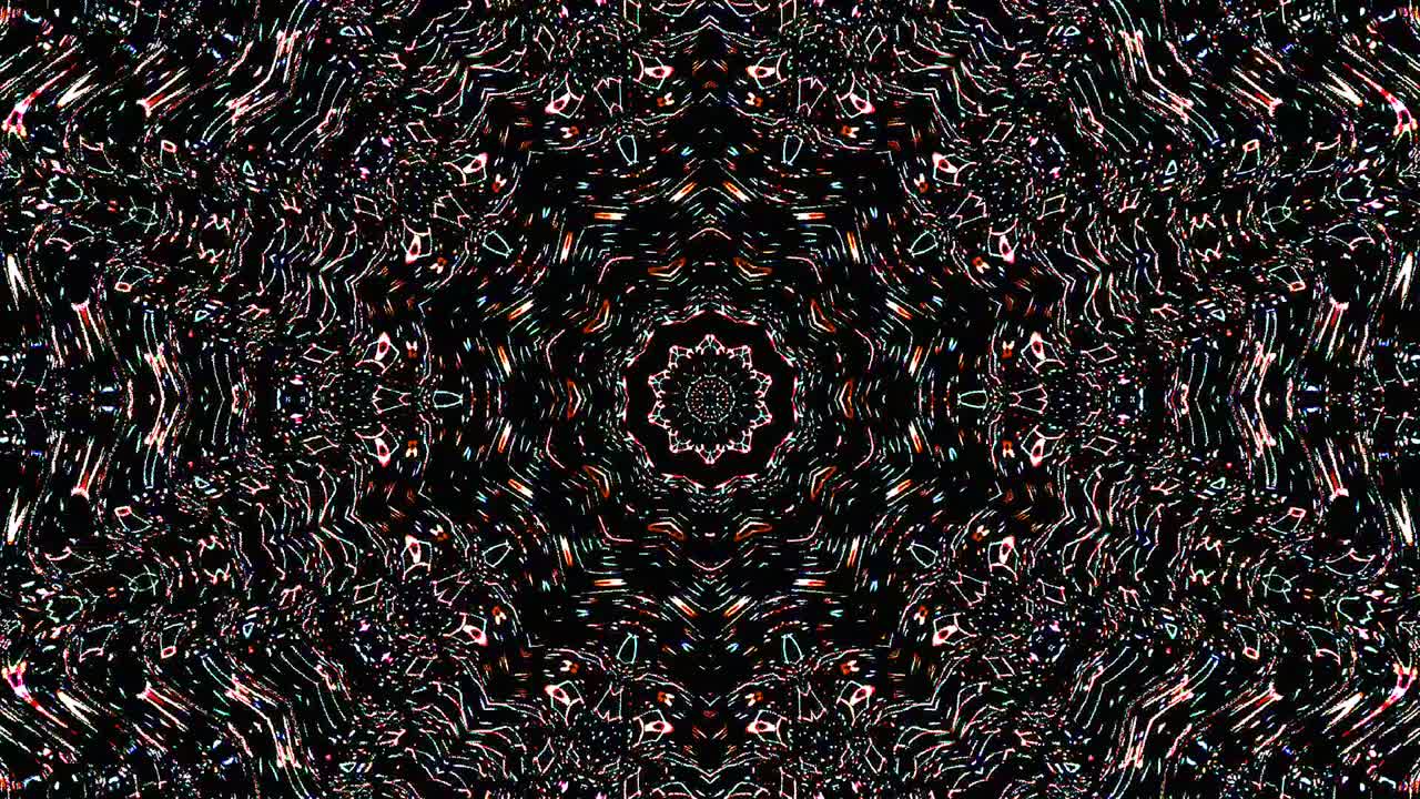 Beautiful abstract kaleidoscope that shines, a radiant light that regulates the subtle movements