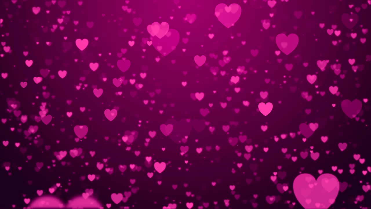 día de san valentín corazón amor aniversario de boda partículas abstractas bucle de fondo