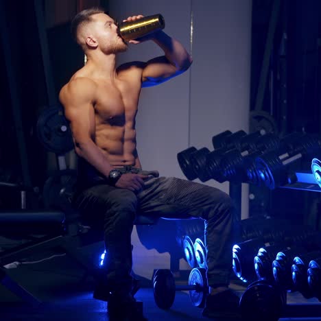 man spending time in gym